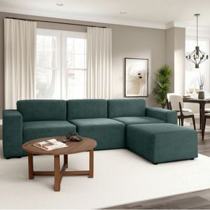 Sofá chaiselongue modular Mónica 3 plazas 75x255x155 cm