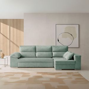 Sofá cama chaiselongue Giulia Velare 3 plazas arcón 105x264x145 cm