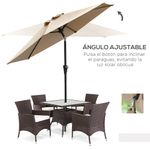 Sombrilla-Portland-Outsunny-angulo-ajustable-marron-claro-Ø230x216-cm