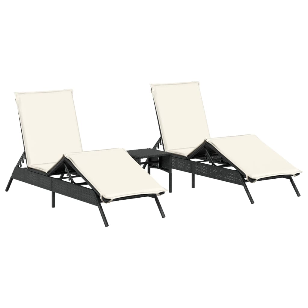 Conjunto-de-jardin-Dalia-2-tumbonas---mesa-negro-fondo-blanco