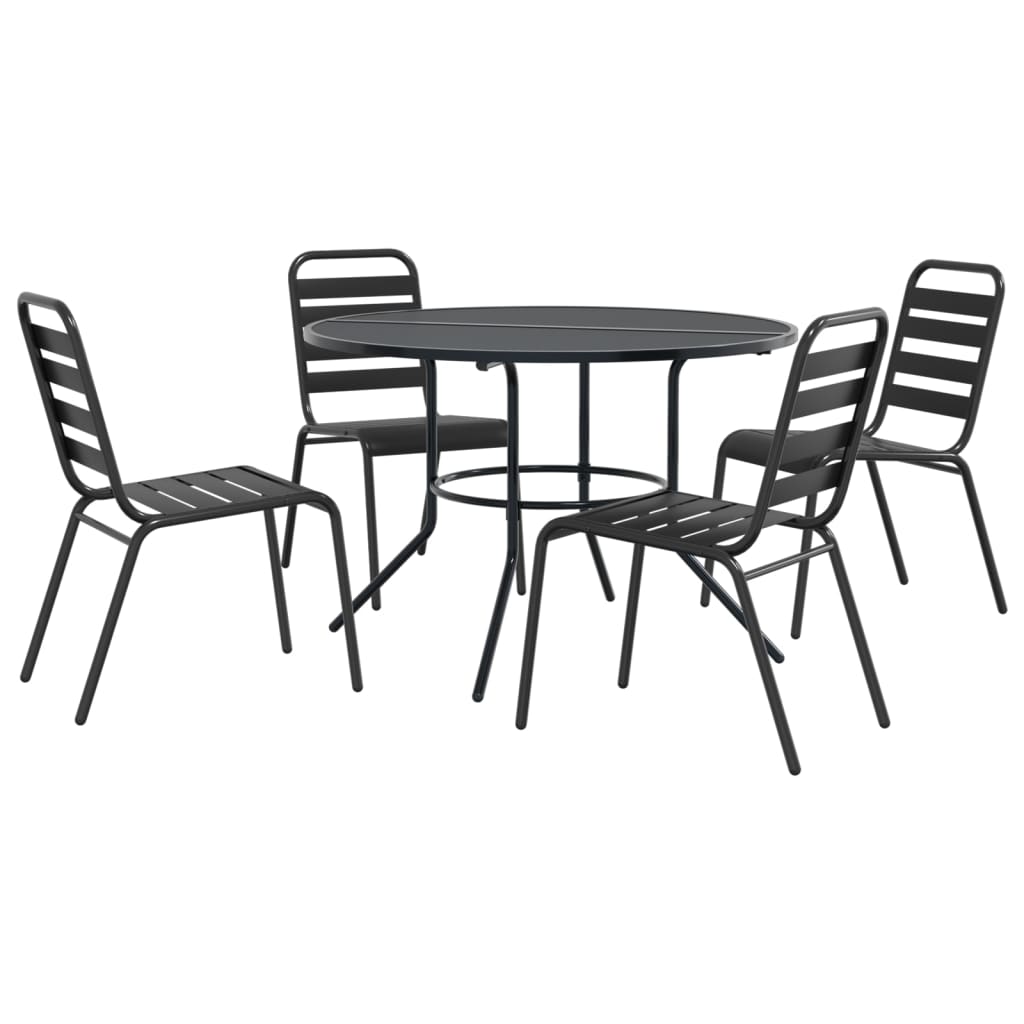 Conjunto-de-jardin-Polea-4-sillas---mesa-negro-fondo-blanco