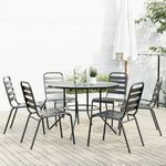 Conjunto-de-jardin-Sartie-6-sillas---mesa-negro-ambientada
