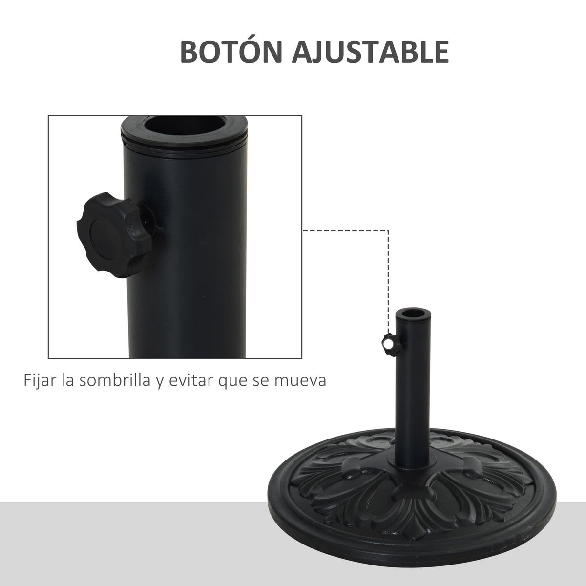 Base-para-sombrilla-Nina-Outsunny-35-38-48-mm-negro-Ø48-cm-