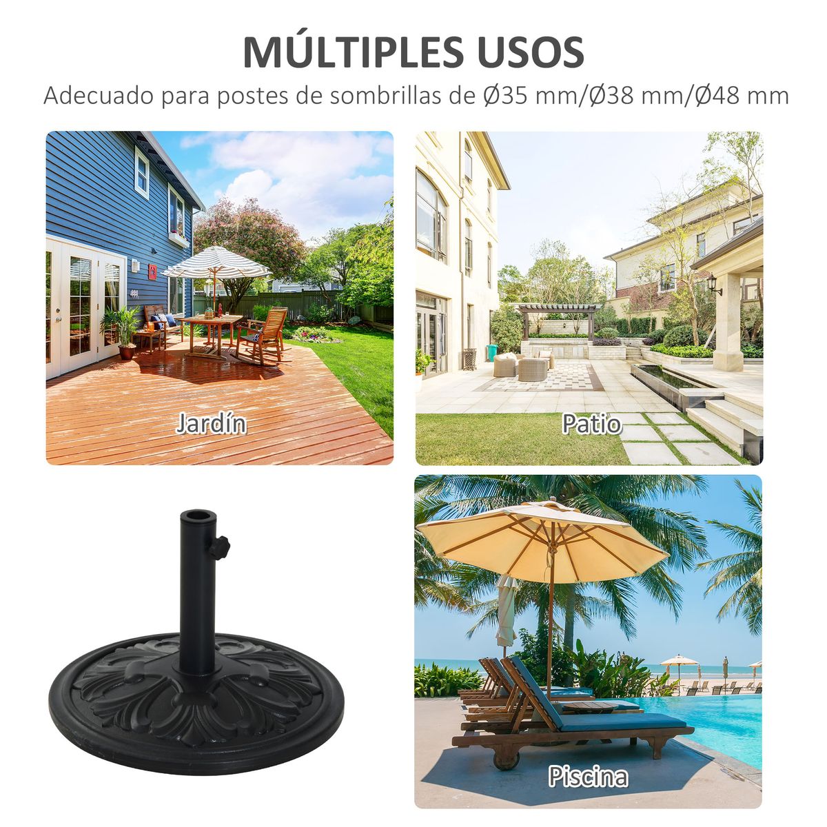 Base-para-sombrilla-Nina-Outsunny-35-38-48-mm-negro-Ø48-cm-