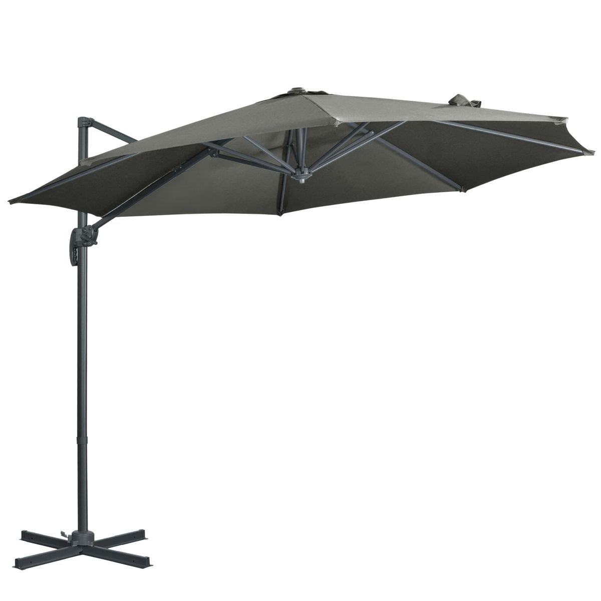 Sombrilla-Mateo-Outsunny-excentrica---pedal-gris-Ø300x250-cm-