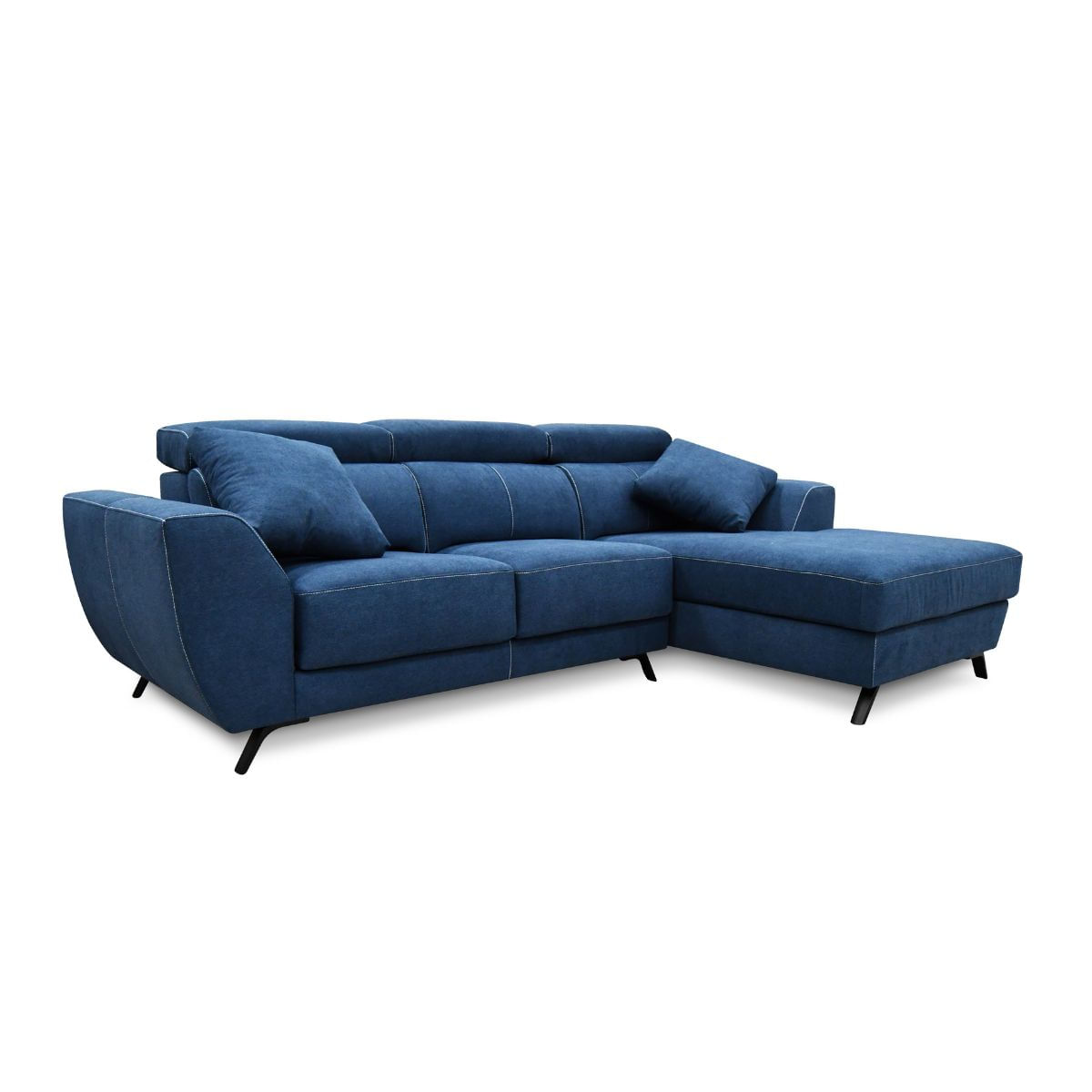 Sofa-chaiselongue-Cerdeña-3-plazas-deslizante---reclinable---almohadas-azul-oscuro-100x270x170-cm-