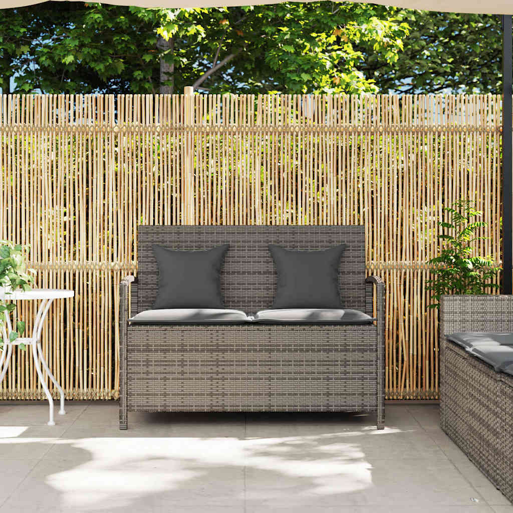 Banco-de-jardin-Calar-2-plazas-con-almacenaje-gris-87x111x56-cm