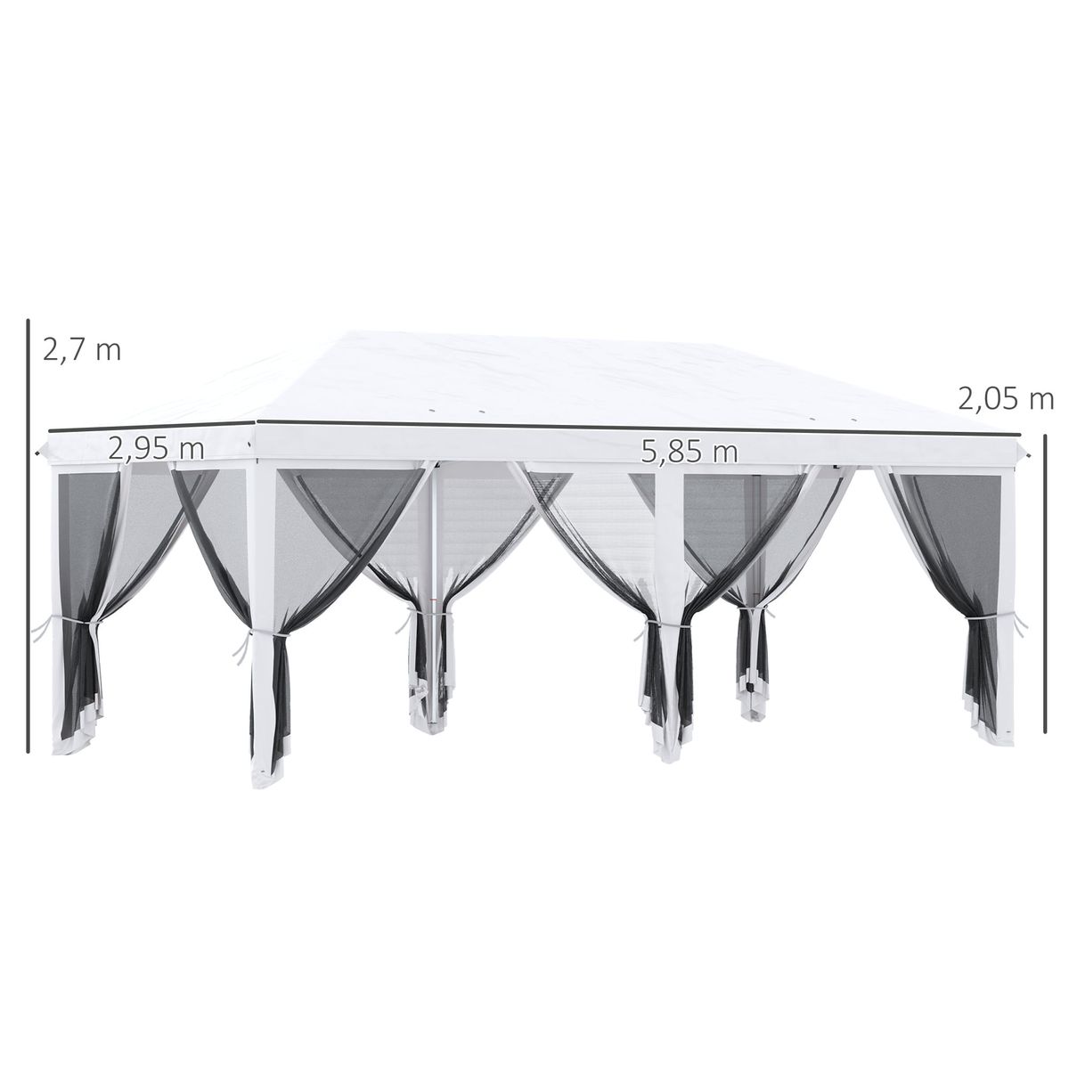 Carpa-Camboue-Outsunny-plegable-6-mosquiteras-crema-270x585x295-cm--medidas