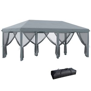 Carpa Camboue Outsunny plegable 6 mosquiteras 270x585x295 cm