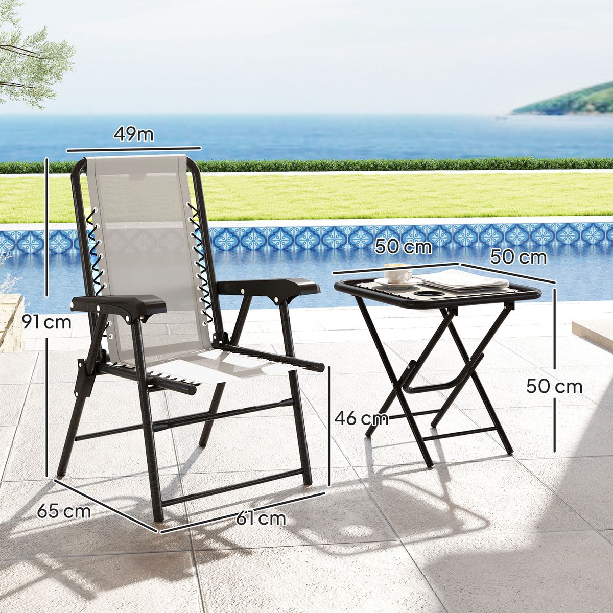 Conjunto-de-jardin-Candel-Outsunny-3-piezas-plegables-crema