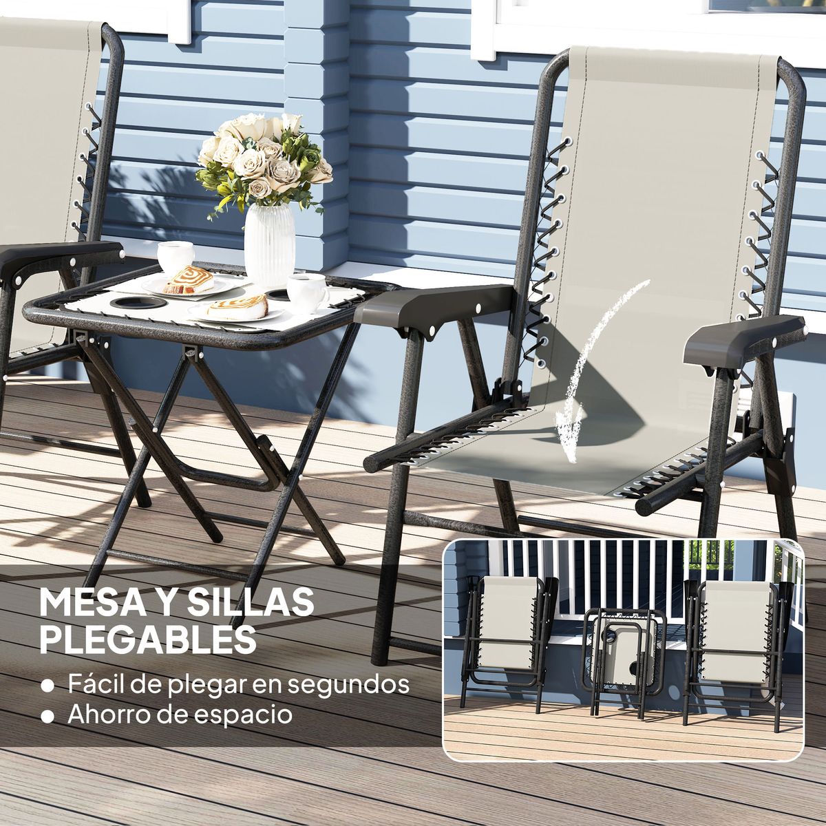 Conjunto-de-jardin-Candel-Outsunny-3-piezas-plegables-gris-oscuro