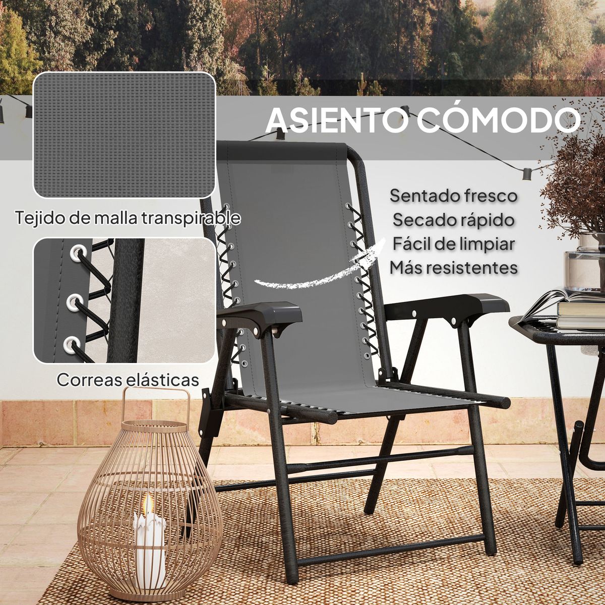 Conjunto-de-jardin-Candel-Outsunny-3-piezas-plegables-gris-oscuro