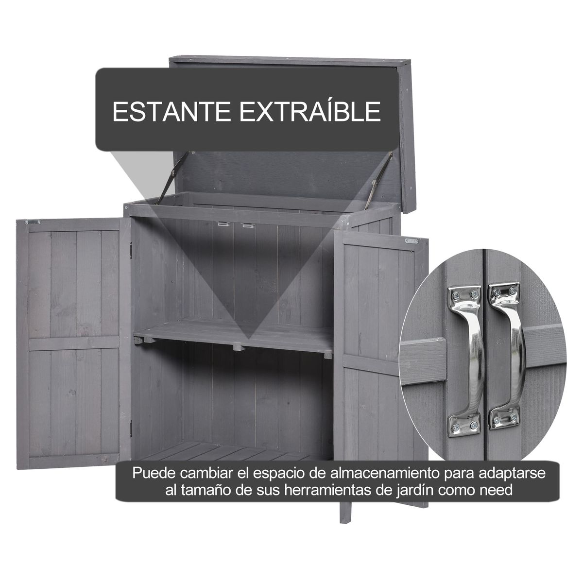 Cobertizo-de-almacenaje-Outsunny-2-puertas-techo-asfaltico-abatible-gris-88x74x43-cm-6