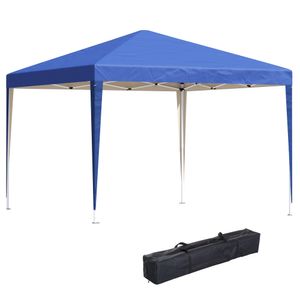 Carpa Granada Outsunny plegable altura ajustable 255x295x295 cm