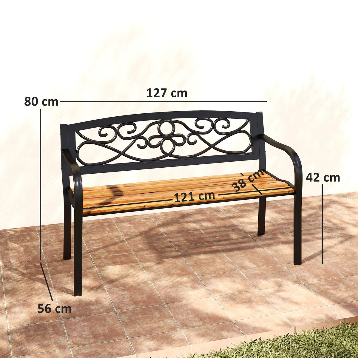 Banco-de-jardin-Renata-Outsunny-2-plazas-respaldo-forjado-negro-marron-80x127x56-cm-