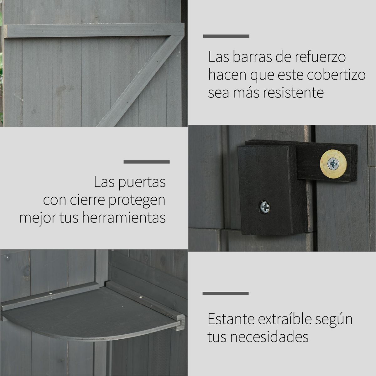 Cobertizo-de-almacenaje-Outsunny-3-estantes---2-puertas-gris-153x67x45-cm-6