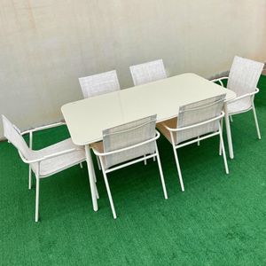 Conjunto de jardín Burano 6 sillas + mesa