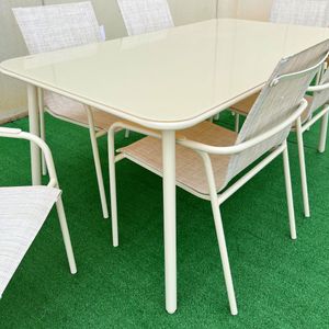 Conjunto de jardín Burano 6 sillas + mesa