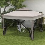 Carpa-Baguo-Outsunny-plegable-4-mosquiteras-gris-270x325x325-cm-ambientada