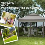 Carpa-Baguo-Outsunny-plegable-4-mosquiteras-gris-270x325x325-cm
