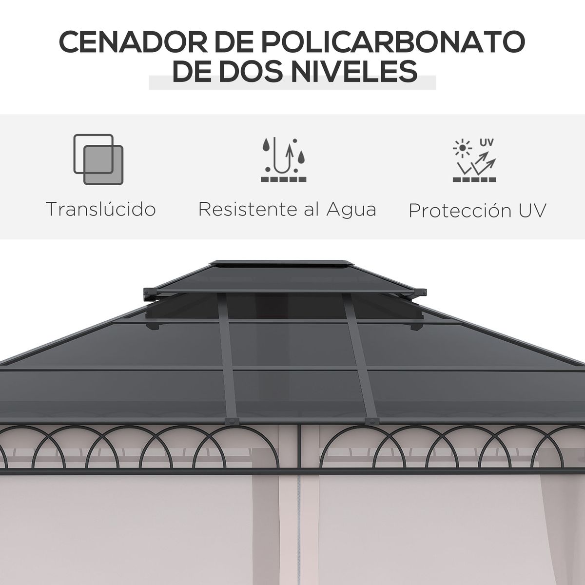 Cenador-Mark-Outsunny-doble-techo---cortinas---mosquiteras-negro-crema-278x360x300-cm-