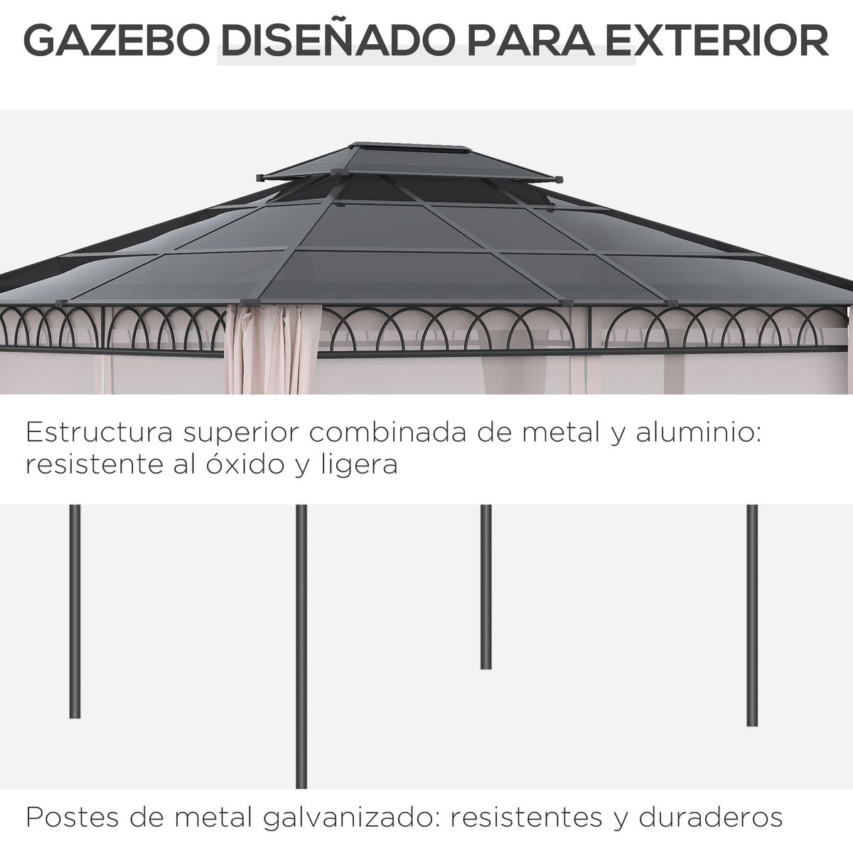 Cenador-Mark-Outsunny-doble-techo---cortinas---mosquiteras-negro-crema-278x360x300-cm-