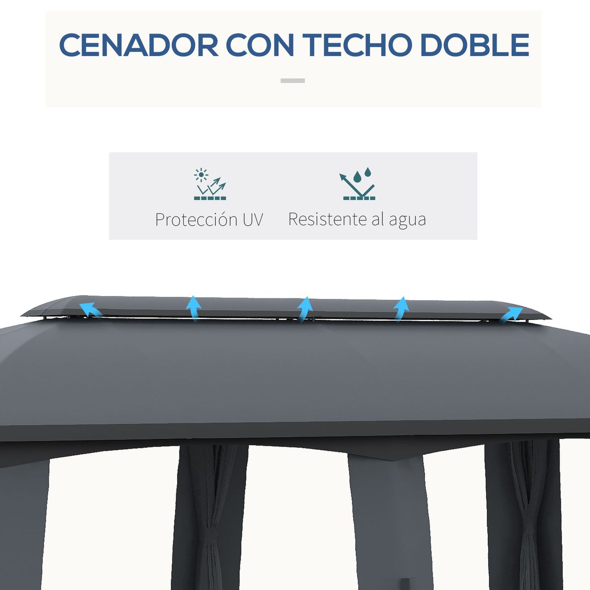 Cenador-Paul-de-Outsunny-con-doble-techo-mosquiteras-y-estructura-de-metal-resistente.-Amplio-elegante-y-estable-ideal-para-fiestas-y-reuniones-al-aire-libre.