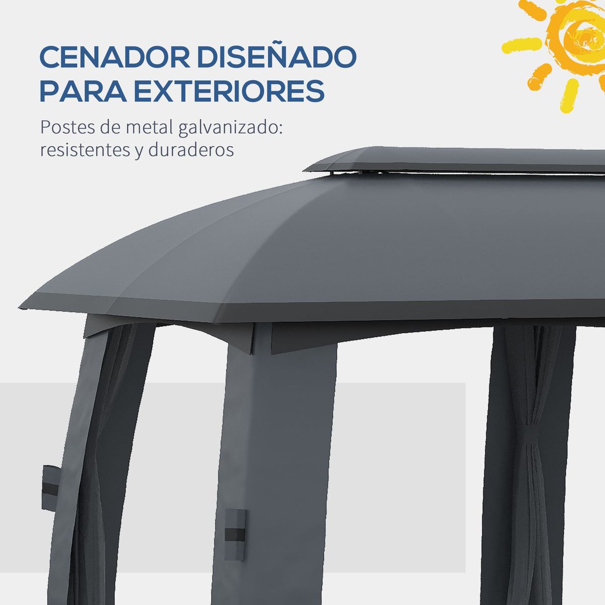 Cenador-Paul-de-Outsunny-con-doble-techo-mosquiteras-y-estructura-de-metal-resistente.-Amplio-elegante-y-estable-ideal-para-fiestas-y-reuniones-al-aire-libre.