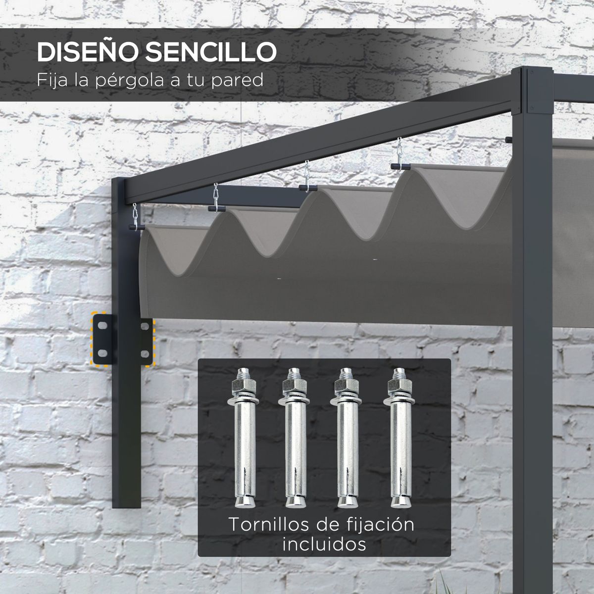 Pergola-de-jardin-Mailo-Outsunny-toldo-retractil-negro-gris-220x195x211cm