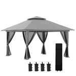 Carpa-Passet-Outsunny-plegable-4-mosquiteras-gris-263-283x392-cm