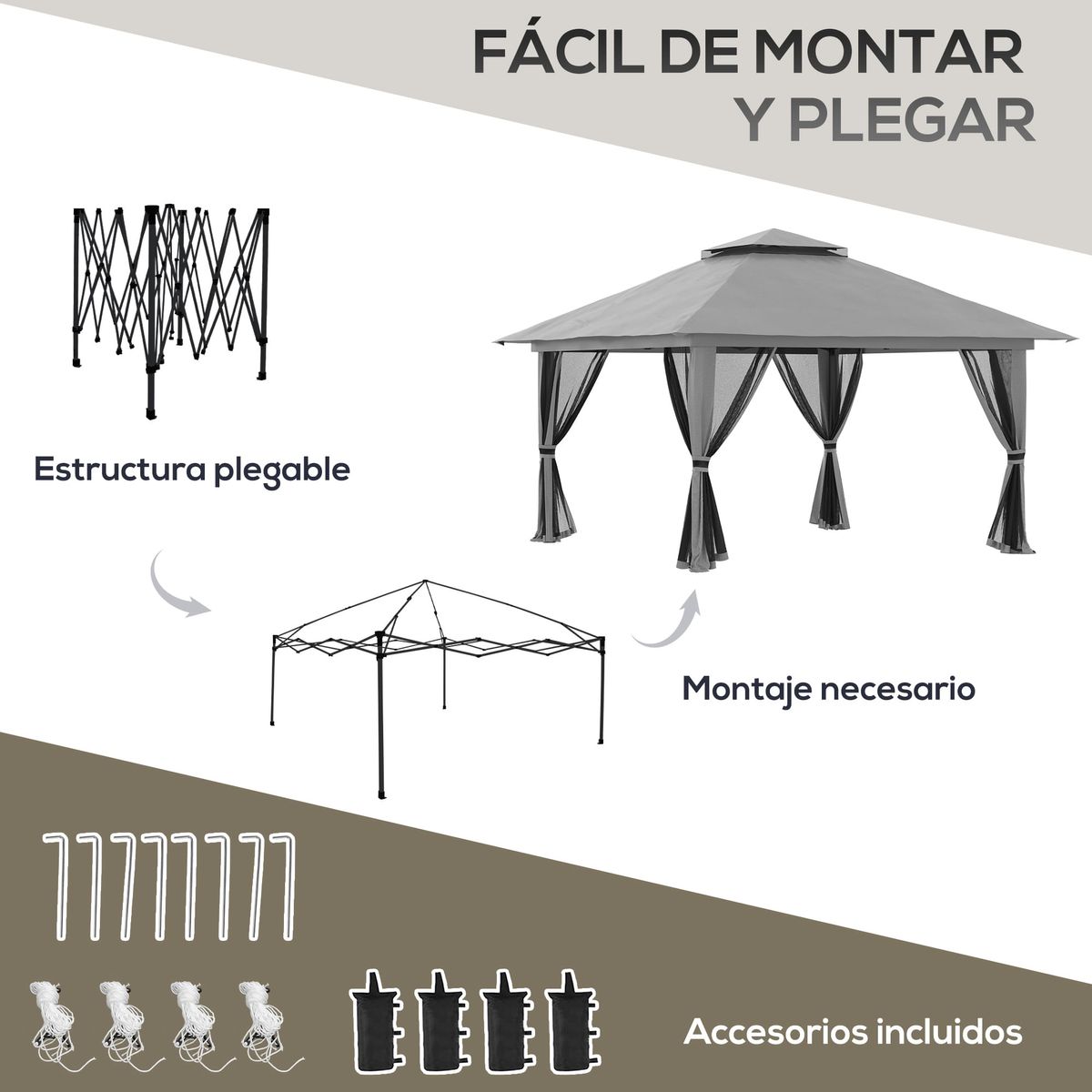 Carpa-Passet-Outsunny-plegable-4-mosquiteras-gris-263-283x392-cm