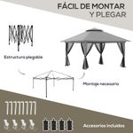 Carpa-Passet-Outsunny-plegable-4-mosquiteras-gris-263-283x392-cm