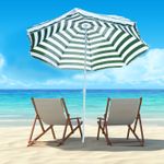 Sombrilla-de-playa-Bristol-Outsunny-inclinable-verde-blanco-Ø180x200-cm-