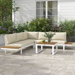 Conjunto-de-jardin-Manila-Outsunny-sofa-reclinable---mesa-crema