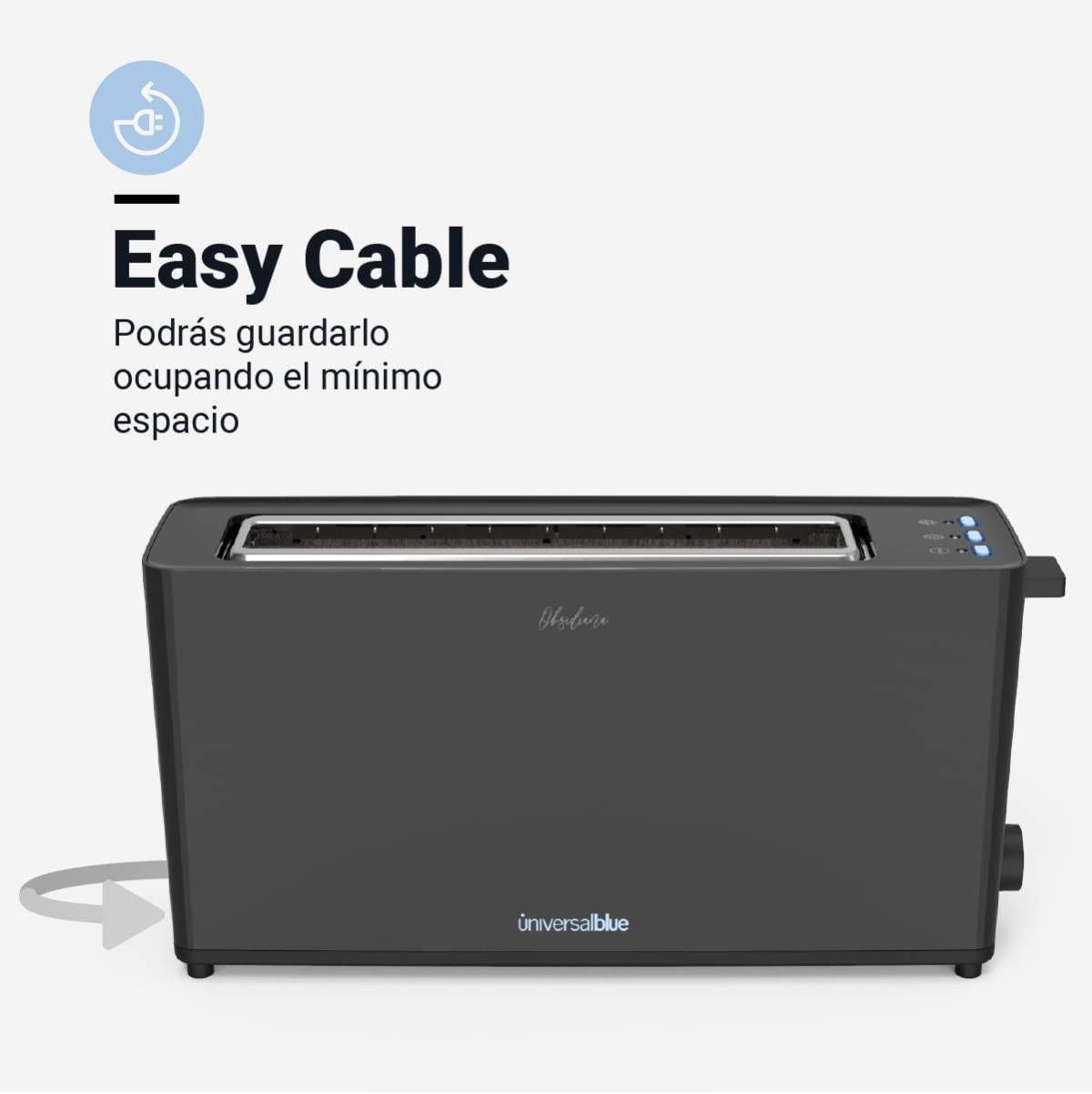 Tostador-Toasty-Universal-Blue-900W-ranura-larga---7-niveles-negro
