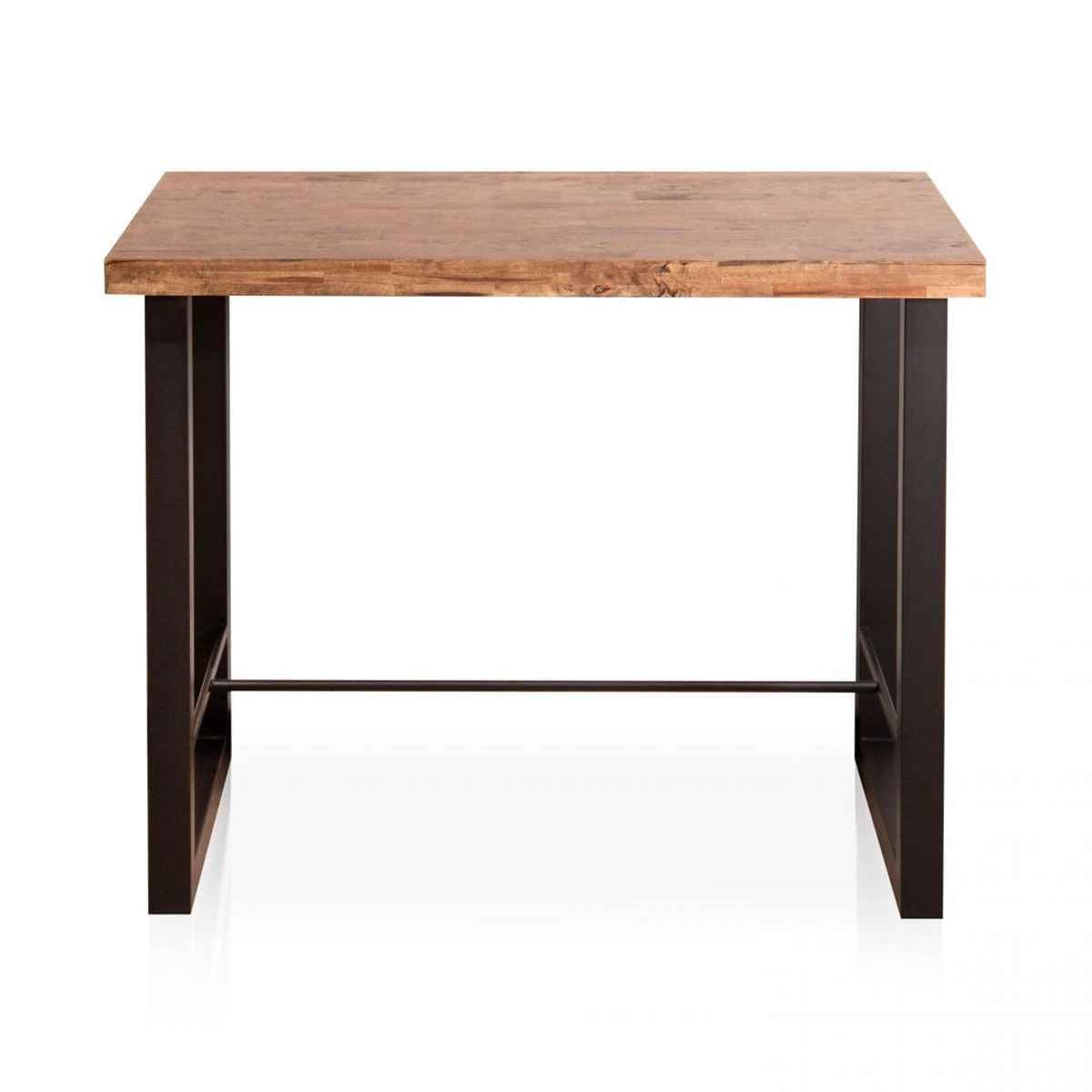 Mesa-alta-de-comedor-Loft-diseño-nordico-roble-American-negro-100x120x70-cm-frontal