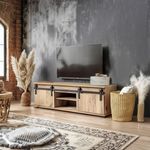 Mueble-de-TV-Manzano-2-puertas-correderas-roble-50x160x40-cm-ambientada