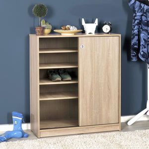 Zapatero Rombo 2 puertas correderas 105x92x38 cm