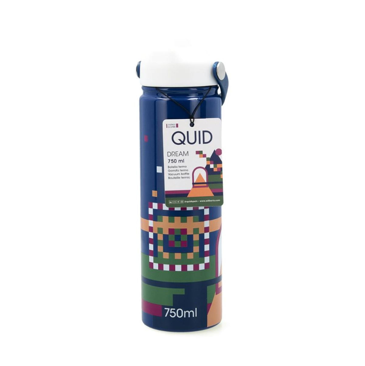 Botella-termica-Dream-Quid-con-pajita-multicolor-750-ml