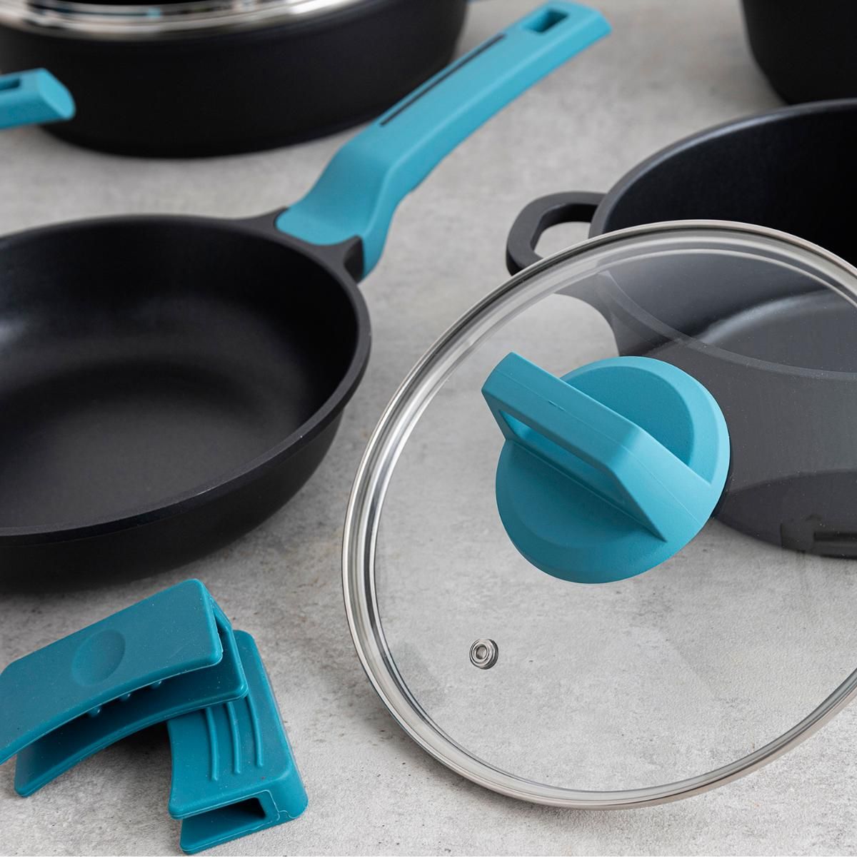 Cacerola-Confort-Quid-aluminio-fundido-negro-azul-Ø20-cm