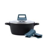 Cacerola-Confort-Quid-aluminio-fundido-negro-azul-Ø24-cm