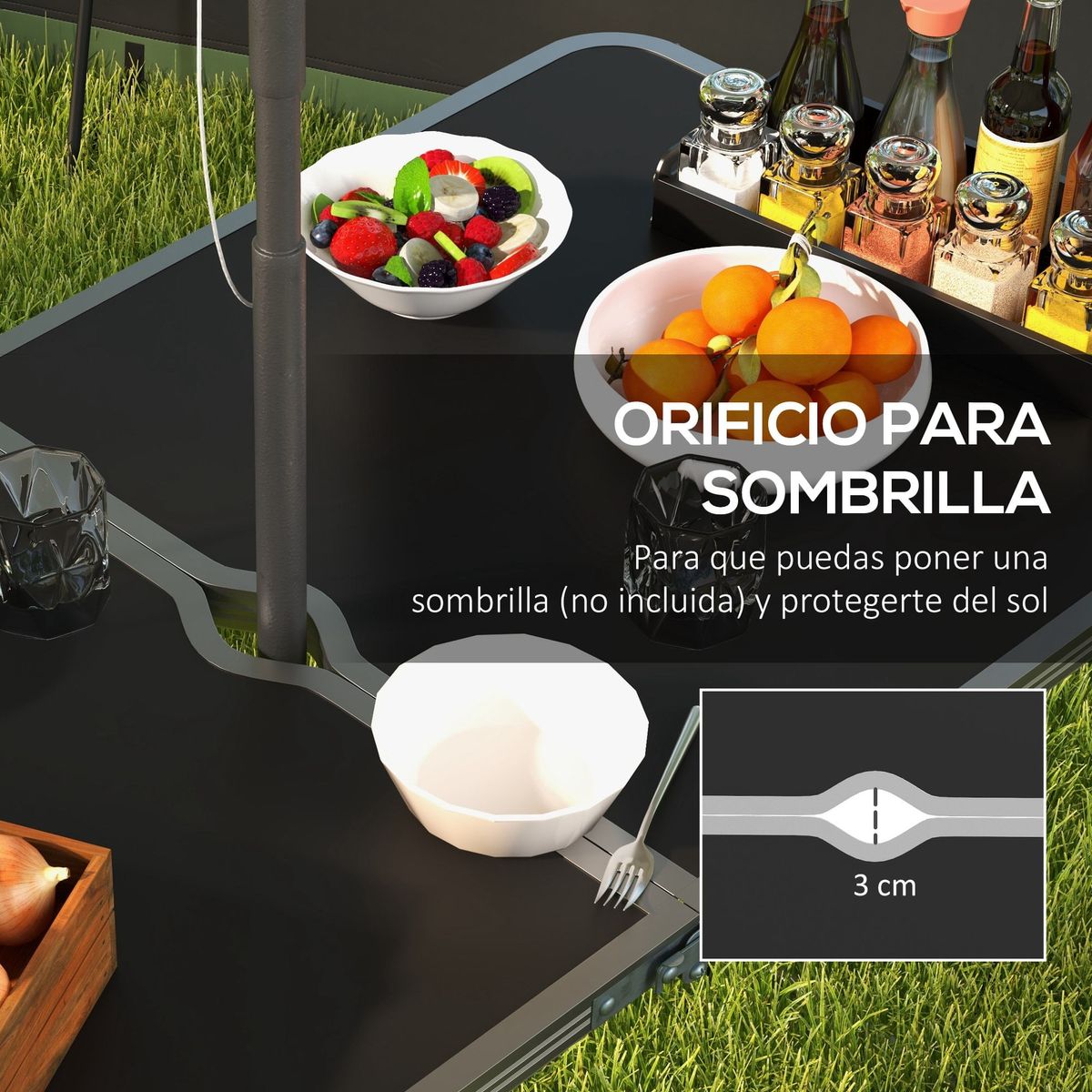 Conjunto-de-jardin-Primrose-Outsunny-mesa---4-taburetes-plegables-gris