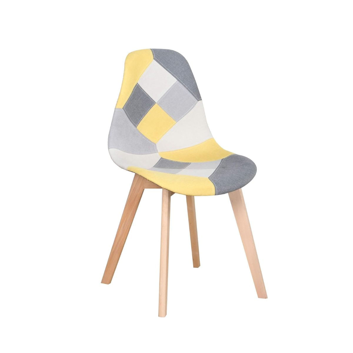 Silla-de-comedor-Patchwork-asiento-acolchado-amarillo-85x45-cm