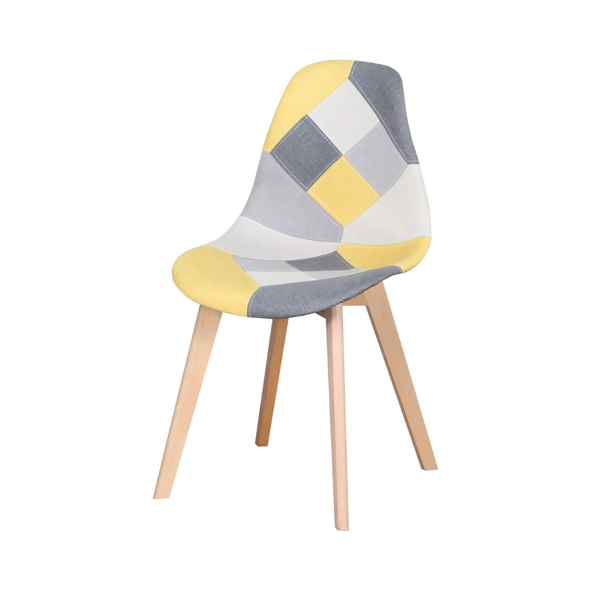 Silla-de-comedor-Patchwork-asiento-acolchado-amarillo-85x45-cm