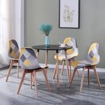 Silla-de-comedor-Patchwork-asiento-acolchado-amarillo-85x45-cm