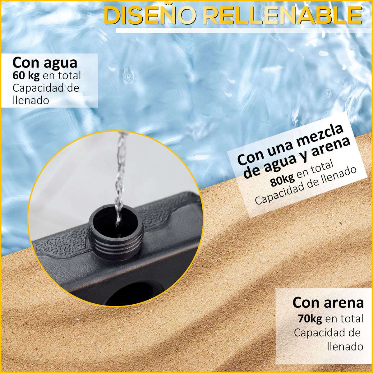 Peso-para-base-de-sombrilla-Ary-Outsunny-4-piezas-rellenables-negro