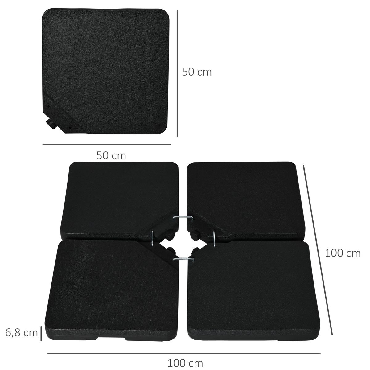 Peso-para-base-de-sombrilla-Ary-Outsunny-4-piezas-rellenables-negro