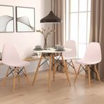 Mesa-de-comedor-Dinamarca-redonda-4-patas-blanco-Ø80-cm-