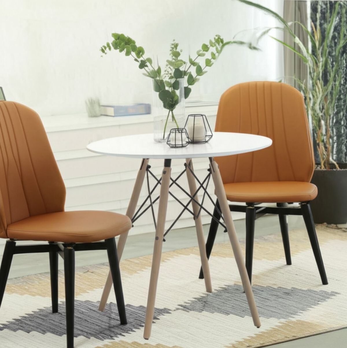 Mesa-de-comedor-Dinamarca-redonda-4-patas-blanco-Ø80-cm-