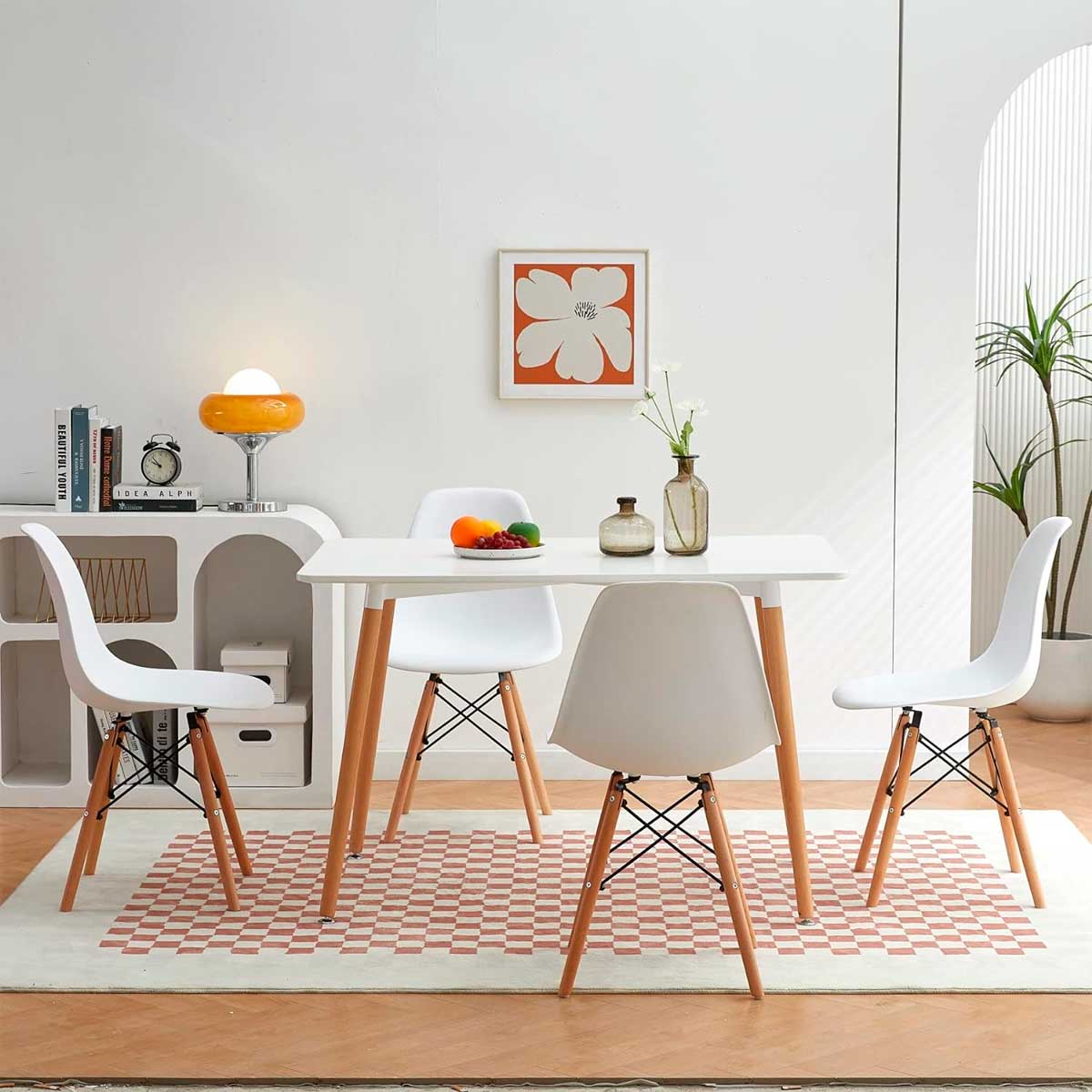 Conjunto-de-mesa---4-sillas-Dinamarca-blanco